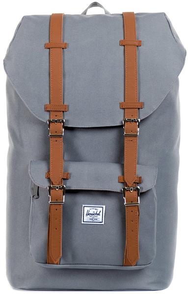Herschel Little America Backpack (2021) grey/tan synthetic leather