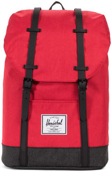 Herschel Retreat Backpack barbados cherry crosshatch/black crosshatch/black rubber