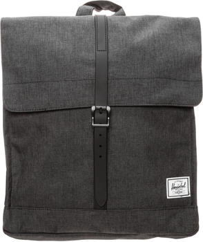 Herschel City Backpack Mid-Volume black crosshatch/black rubber