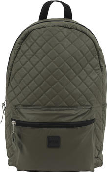 Urban Classics Diamond Quilt Leather Imitation Backpack (TB1285) olive