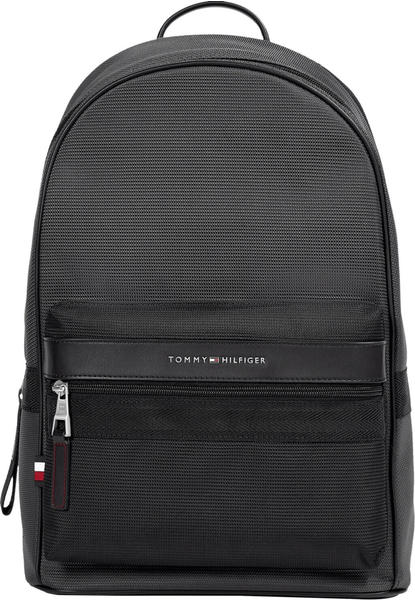 Tommy Hilfiger Textured Finish Metal Logo Backpack black