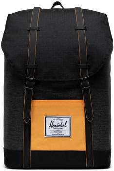 Herschel Retreat Backpack (2021) black crosshatch/black/blazing orange