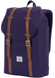 Herschel Retreat Mid-Volume Backpack purple velvet/tan