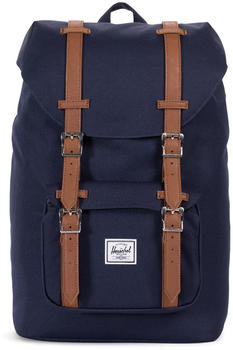 Herschel Little America Backpack Mid-Volume peacoat/tan synthetic leather