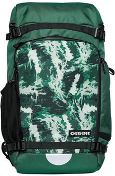 Chiemsee Back Pack With Reflective Printing On The Front dark green/sand