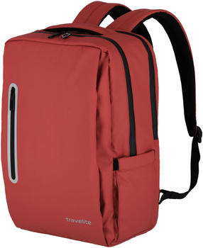 Travelite Basics Boxy Backpack red