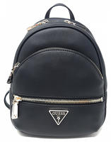 Moderner Schwarz Damenrucksack mit praktischem Layout & Logo-Detail - Schwarz
