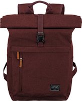 Travelite Rucksack Basics Rollup, 60 cm, mit Laptopfach, Rolltop, bordeaux,