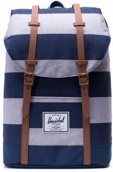 Herschel Retreat Backpack border stripe/saddle brown