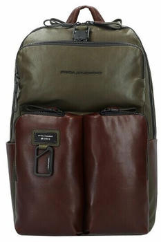 Piquadro Harper Backpack green-dark brown (CA5676AP-VETM)