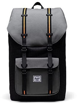 Herschel Little America Backpack (2021) black grid/gargoyle/sun orange