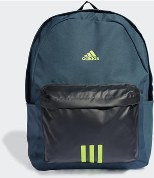 Adidas Classic Badge of Sport 3-Stripes Backpack artic night/black/lucid lemon