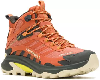 Merrell Moab Speed 2 Mid GTX Herren Wanderschuhe braun orange – Hochwertige Materialien und Technologien