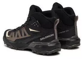 Salomon Women's X Ultra 360 Mid GTX (L47448600) black/plum kitten/shale – Optimale Bewegungskontrolle und Energiemanagement