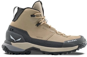 Salewa Puez Leather Mid PTX Wanderschuhe beige grau