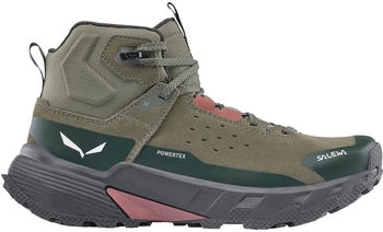 Salewa Pedroc 2 Leather Mid Powertex Damen (SLW-61462) olivgrün grau rosa – Salewa Pedroc 2 Leather Mid Powertex Damen – Komfort für lange Touren