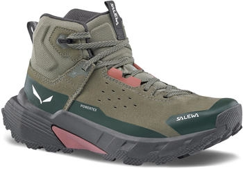 Salewa Pedroc 2 Leather Mid Powertex Damen (SLW-61462) olivgrün grau rosa – Wetterunabhängigkeit durch durchdachte Materialwahl