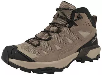 Salomon X Ultra 360 Leather Mid GTX desert tan/walnut/earth brown – Knöchelhoher Schaft für Stabilität auf wechselndem Untergrund
