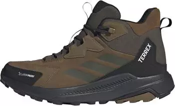Adidas TERREX ANYLANDER LEATHER MID CLIMAPROOF Hiking Shoe Waterproof brown oxide/shadow olive/core black