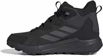 Adidas Terrex Anylander Leather Mid Hiking Shoes core black grey five carbon