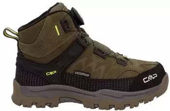 CMP KIDS KIRUNA MID FITGO FLEECE WP TREKKING SHOES (38939) olive/acido