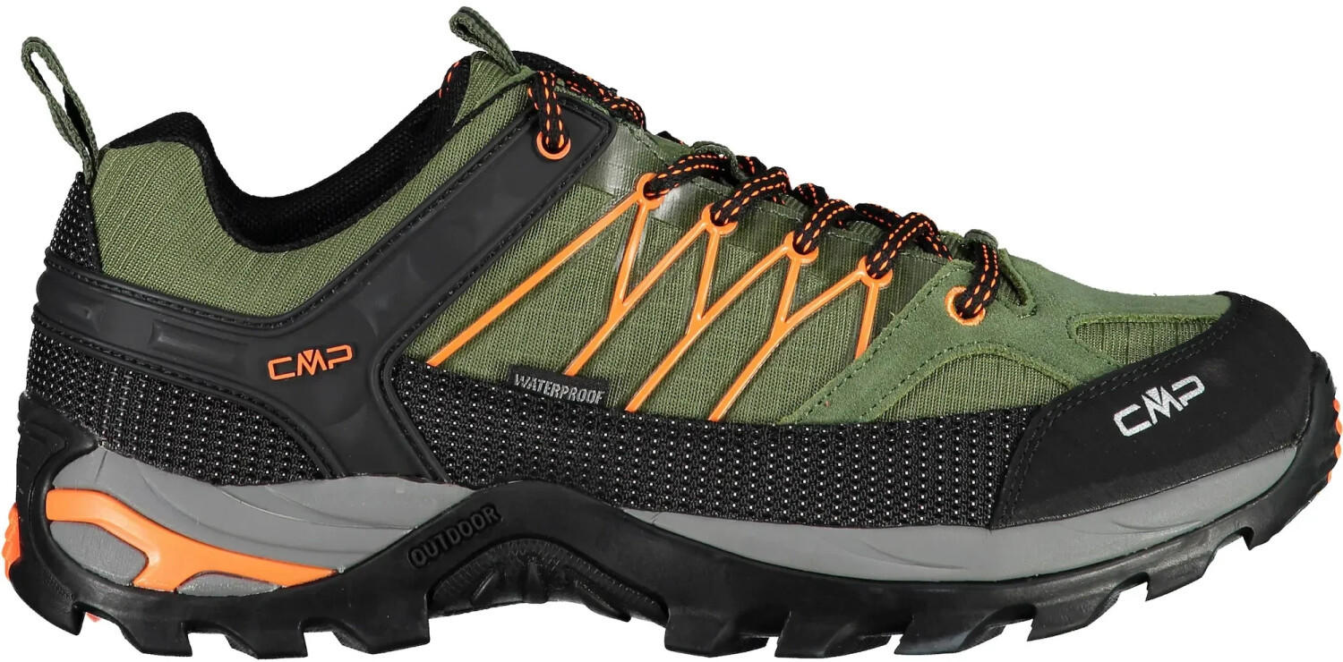 CMP RIGEL LOW TREKKING SHOES WP - Hiking Shoes - Torba/flash Orange/gre - Zalando