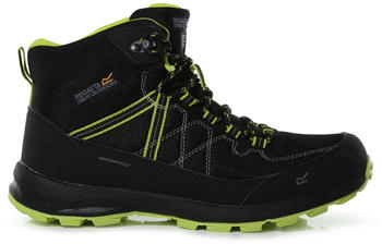 Regatta Men's Samaris Lite Waterproof Mid Walking Shoes (RMF700_689) black/lime punch