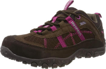 Trespass Fell Low Rise Hiking Boots brown coffee/pink