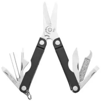 Leatherman Micra Schl&uuml;sselanh&auml;nger Multi-Tool, Edelstahl, 9 Werkzeuge, Jet Black (833179)