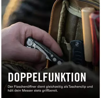Leatherman Skeletool KB Taschenmesser Edelstahlklinge, Flaschen&ouml;ffner, Gr&uuml;n (833149)