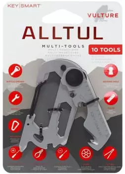 KeySmart Alltul Vulture Multitool für Schlüsselbund & Geldbörse, Edelstahl (KS824-SS-VLT.2)