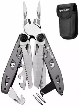 BIBURY Multitool 18-in-1 Edelstahl, Titan-Griff, faltbar (BI2019)