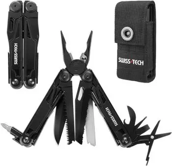 Swiss+Tech Multifunktionszange 16-in-1, faltbar, mit Tragtasche (ST021023)