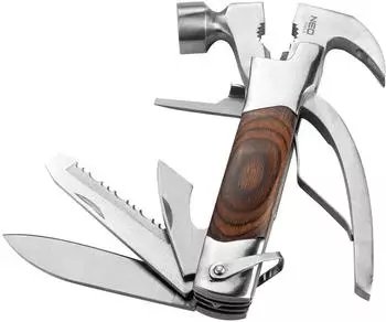 Neo Tools Multitool 13-in-1, Edelstahl, Holzgriff
