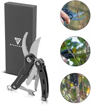 Stahlwerk Multitool 5-in-1 Taschenmesser mit Gartenschere (5975)
