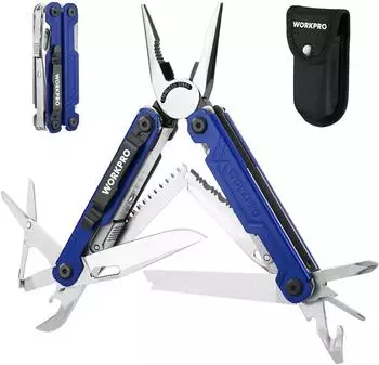 LuxusKollektion Multifunktionszange 18-in-1, Edelstahl, blau