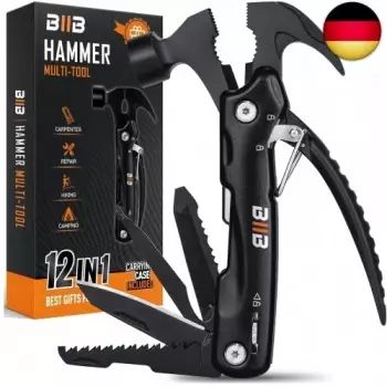 BIIB Hammer 12-in-1 Multi-Tool brushed black