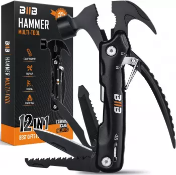 BIIB Hammer 12-in-1 Multi-Tool brushed black