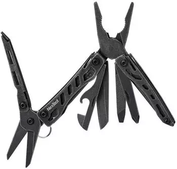 LuxusKollektion Multitool 10-in-1 mit Zange, Messer, Schere, schwarz