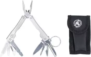 BGS Multifunktions-Werkzeug 8-in-1 mit G&uuml;rteltasche, Edelstahl (50630)