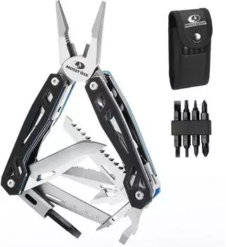 LuxusKollektion Multitool-Zange 22-in-1, Edelstahl, faltbar, G10-Griff