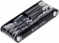 Topeak TT2582B, Topeak Mini P20 Multitool Schwarz,Silber Black / Chrome