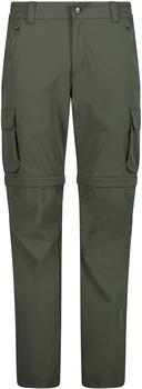 CMP Men's Zip-Off Stretch Trousers With Cargo Pockets (31T5627) oil green