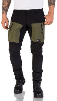 Rock Creek Softshellhose H-196 schwarz dunkelgrün