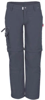 Trollkids Quick-Dry Zip-Off Hose Oppland dunkelgrau