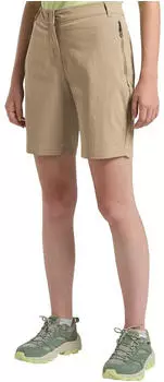Jack Wolfskin Hikeout Shorts Women Atmungsaktive kurze Wanderhose Damen beige hazel wood (A63931_A0082)