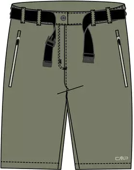 CMP Trekking Shorts mit G&uuml;rtel (3T59136) avocado