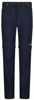 CMP M&auml;dchen Slim/Fit Softshell-Hose mit weitem Beinabschluss (3T51644) b.blue/limegreen