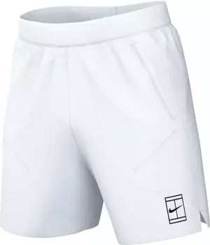 Nike Court Dri-FIT Advantage Hose kurz wei&szlig; (Herren) (FZ6913-100)