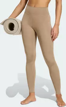 adidas All Me Essentials Full-Length Hose lang chalky brown (Damen) (JV7778)